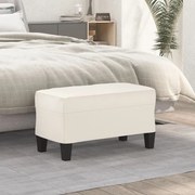 vidaXL Πάγκος Κρεμ 70x35x41 εκ. από Συνθετικό Δέρμα