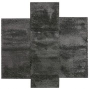 Χαλιά Κρεβατοκάμαρας (Σετ 3τμχ) Polcarpet Puffy Shaggy 1001 Dark Grey