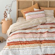 Σεντόνια Υπέρδιπλα (Σετ) Palamaiki Fashion FL6194 Μπεζ,Τερακότα ΧΩΡΙΣ ΛΑΣΤΙΧΟ 240x260