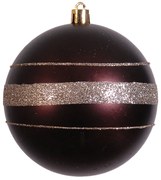 Μώβ Σκούρο Χριστουγεννιάτικη Μπάλα 8cm 224037