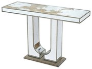 Artekko Galio Κονσόλα με Καθρέπτη MDF Γυαλί Χρυσό (120x40x79)cm Artekko A86887