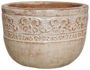 Κασπώ Πήλινο 06-00-21275-M Φ42x29cm Ecru-Terracotta Marhome Πηλός