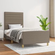 vidaXL Σκελετός Κρεβατιού Χωρίς Στρώμα Taupe 80x200 εκ. Υφασμάτινο