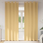 vidaXL Κουρτίνες με κουρτίνες 2 pcs Μπεζ 260 x 140 εκ. Πολυεστέρας