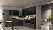 Intrahome Έπιπλο  Κουζίνας Μαύρο/grey καπλαμάς   04-5321341   με blum μεντεσεδες