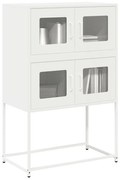 vidaXL Highboard Λευκό 68x39x107 cm Ατσάλι