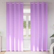 vidaXL Κουρτίνες με κουρτίνες 2 pcs Μοβ 225 x 140 εκ. Πολυεστέρας