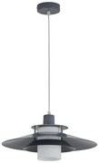 Φωτιστικό Οροφής  SE21-GR-40 BARI GREY METAL PENDANT OPAL GLASS Z3 - 51W - 100W - 77-8223