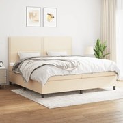 ΚΡΕΒΑΤΙ BOXSPRING ΜΕ ΣΤΡΩΜΑ ΚΡΕΜ 200X200 ΕΚ. ΥΦΑΣΜΑΤΙΝΟ 3141726