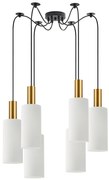 Φωτιστικό Οροφής  SE21-GM-4-BL6-GL3 ADEPT TUBE Gold Matt Pendant White Glass+ - 51W - 100W - 77-8653