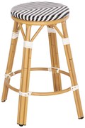 ΣΚΑΜΠΟ ΑΛΟΥΜΙΝΙΟΥ ΜΕΣ.ΥΨΟΥΣ CHINO HM6286.03 BAMBOO LOOK &amp; TEXTILENE ΜΑΥΡΟ 43x43x65Υεκ