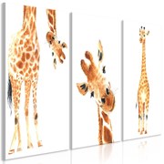 Πίνακας - Funny Giraffes (3 Parts) 60x30