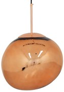 01465 GloboStar®  DIXAR 01465 Μοντέρνο Κρεμαστό Φωτιστικό Μπάλα Μονόφωτο 1 x E27 IP20 Χάλκινο Γυαλί - Μ36 x Π36 x Υ45cm