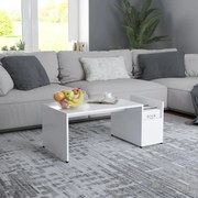 vidaXL Τραπεζάκι Σαλονιού Λευκό 90 x 45 x 35 εκ. από Μοριοσανίδα