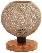 Επιτραπέζιο φωτιστικό Povilia μπεζ-μαύρο Φ20x30εκ 202-000113 Pakoworld-202-000113-Μαύρο 202-000113