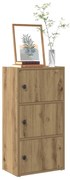 vidaXL Βιβλιοθήκη Αρτισιανή Δρυς 40x24x77 εκ. Επεξ. Ξύλο