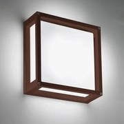 Φωτιστικό Τοίχου - Απλίκα Home LD0251R3 25x25x9,5cm Led 20W 3000K IP54 Corten Zafferano