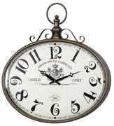 Ρολόι Τοίχου Krepi 351-000022 55,5x6,5x60cm Brown Inart Μέταλλο,Γυαλί