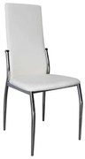 Καρέκλα Fresh K/D Χρώμιο / Pvc Εκρού . Διάσταση: 45x52x100cm (Σετ 4 ΤΕΜ)