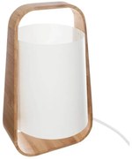 Επιτραπέζιο φωτιστικό Atmosphera με λαμπτήρα Ε14 και διαστάσεις 21x19.5x35cm - Καφέ/Λευκό