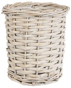 Καλάθι - Κασπώ Domingo 20591 Φ16x18cm White-Beige GloboStar Ξύλο
