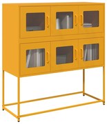 vidaXL Ντουλάπι Μουσταρδί 100,5x39x107 εκ. από Χάλυβα Ψυχρής Έλασης