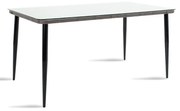 Τραπέζι Naoki μέταλλο μαύρο-pe γκρι-γυαλί 160x90x78εκ Υλικό: METAL-GLASS-PE RATTAN 140-000004