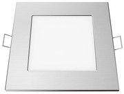 Panel Led Χωνευτό Plato630SNM 6W 3000K 400lm Nickel Aca Τετράγωνο Αλουμίνιο