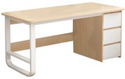 Γραφείο Salto pakoworld με συρταριέρα MDF φυσικό-λευκό 120x48x74εκ