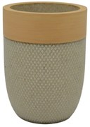 Ποτηροθήκη Με Ανάγλυφη Υφή 7,4x7,4x10cm Beige Ankor Πολυρεσίνη