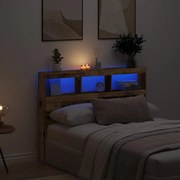 vidaXL Κεφαλάρι με Αποθηκευτικό Χώρο &amp; LED 140x17x102 εκ.