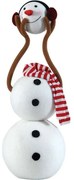 Χριστουγεννιάτικη Διακοσμητική Φιγούρα Χιονάνθρωπος 60900082-1 25x25x62cm Multi-White
