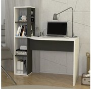 Γραφείο εργασίας Gemini Megapap ανθρακί - λευκό 121,8x59,6x131,8εκ. GP042-0313,1-GP042-0313,1-Λευκό GP042-0313,1