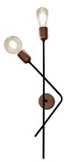 Φωτιστικό Τοίχου - Απλίκα HL-3561-2 SKYE OLD BRONZE &amp; BLACK WALL LAMP - 51W - 100W - 77-3972