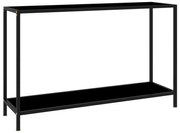 vidaXL Τραπέζι Κονσόλα Μαύρο 120 x 35 x 75 εκ. από Ψημένο Γυαλί