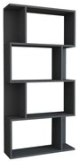 Βιβλιοθήκη Kadu ανθρακί 72x22x147 εκ. 72x22x147 εκ.