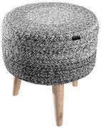 Σκαμπό Βαμβακερό Stool Shades Grey 40x40x40εκ. Guy Laroche