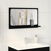 vidaXL Καθρέφτης μπάνιου  σε μαύρο δρυ, 60x10,5x37 εκ, φτιαγμένος από ξύλο