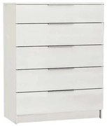 Συρταριέρα DRAWER 5-Σ 80x40x105cm Άσπρη