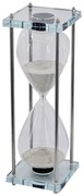 Artekko Hourglass Κλεψύδρα Διακοσμητική με Βάση Γυάλινη Διάφανη/Ασημί (15x15x45)cm Artekko 78843-DS