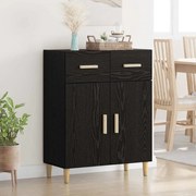 vidaXL Πλαϊνό γραφείο Μαύρη δρυς 34 x 69.5 x 89 εκ Επεξεργασμένο ξύλο
