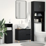 vidaXL Ντουλάπι Μπάνιου Μαύρη δρυς 65 x 33 x 60 εκ Επεξεργασμένο ξύλο
