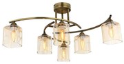 Φωτιστικό Οροφής - Πλαφονιέρα 683AVN1103 Φ51x32cm 6xE14 4W Gold Opviq