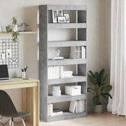 vidaXL Ντουλάπα/Διαχωριστικό Δωματίου σε Γκρι Σκυρόδεμα 80x30x198 εκ