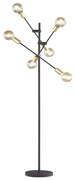 Φωτιστικό Δαπέδου Cross 406700632 Black-Gold Trio Lighting Μέταλλο