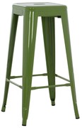 ΣΚΑΜΠΟ BAR ΜΕΤΑΛΛΙΚΟ MELITA ΣΕ LIGHT OLIVE GREEN HM8642.13 43x43x78 εκ.