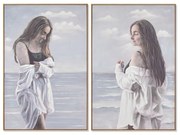 Πίνακας Home ESPRIT Γυναίκα Μεσογείακός 80 x 3,5 x 120 cm (x2)