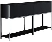 Κονσόλα Lord 618BLY1217 150x30x80cm Black-Silver Μοριοσανίδα, Μέταλλο