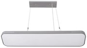 Adeleq Led Φωτιστικό Παραλληλόγραμμο Ανάρτηση 19x90cm 50W 3000K Ασημί 21-9050600