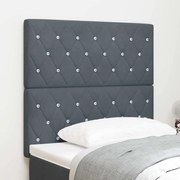 vidaXL Βελούδινο Κεφαλάρι Argyle με κεφαλάρι Σκούρο γκρι 90 cm Βελούδο